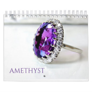 Amethyst Purpur Edelstein Kristall Ästhetik-Schmuc Kalender