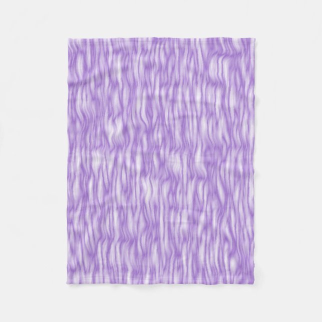 Amethyst Purpur-Fellmuster Fleecedecke (Vorderseite)