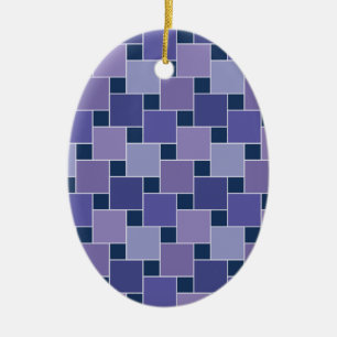 Amethyst Quadrate Keramik Ornament