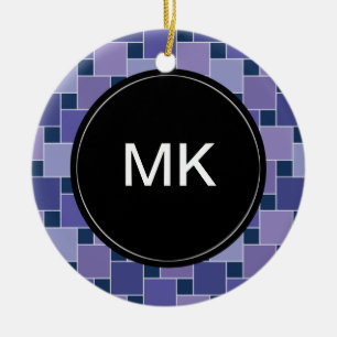 Amethyst Quadrate Keramikornament