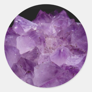 Amethyst Raw Stones Runder Aufkleber