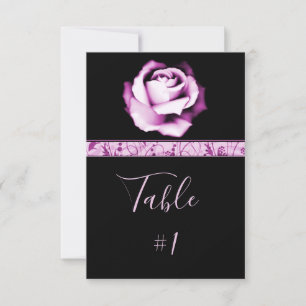 Amethyst-Rose-Empfang-Table-Karte Einladung