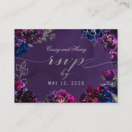 Amethyst Sapphire Jewel Tone Online RSVP Karte