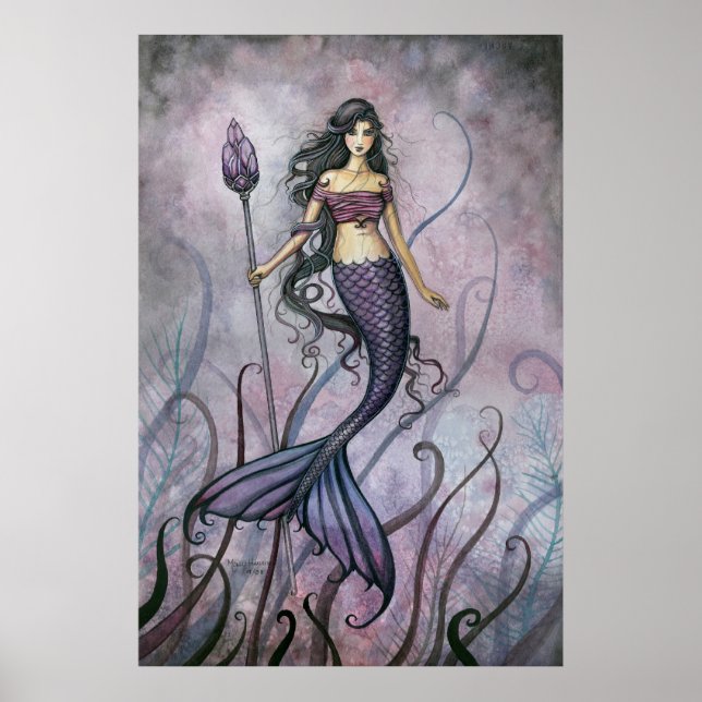Amethyst Sea Mermaid Poster Print by Molly (Vorne)