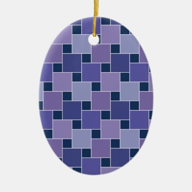 Amethyst Square Keramik Ornament (Vorne)