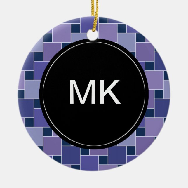 Amethyst Square Keramikornament (Vorne)