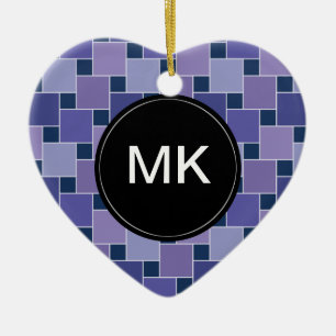 Amethyst Square Keramikornament