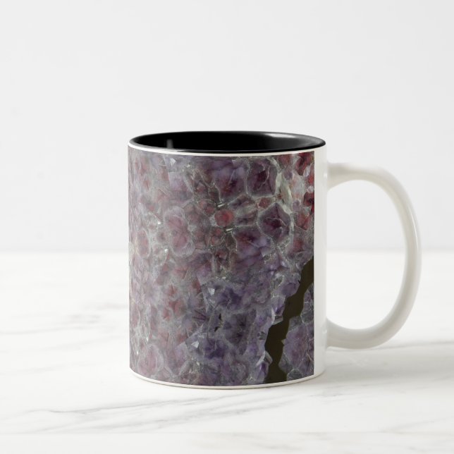 Amethyst Stern geode Zweifarbige Tasse (Rechts)
