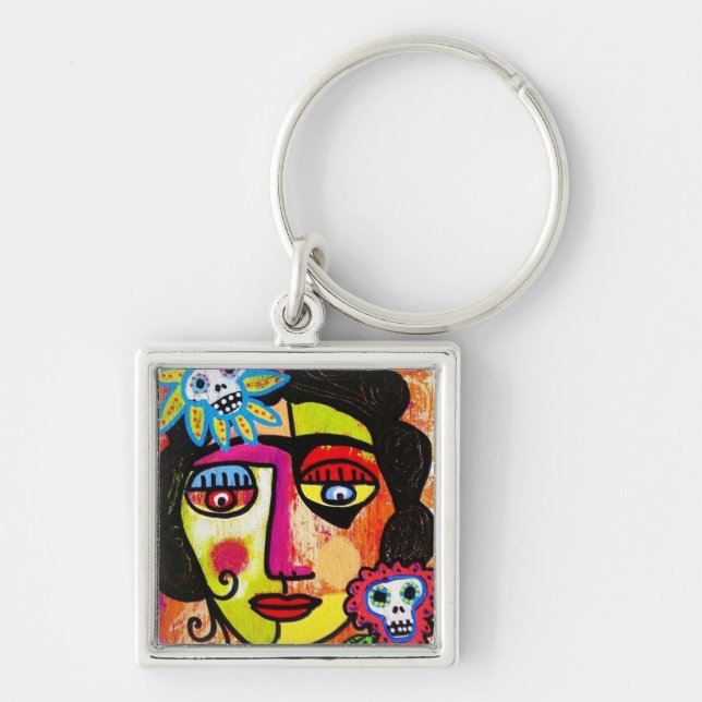 Amethyst Sugar Sull Frida von SilberZweigArts Schlüsselanhänger (Vorne)