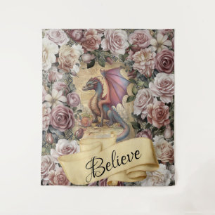 Amethyst the Dragon Viktorianisch Large Wall Tapes Wandteppich