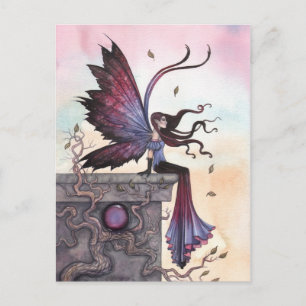 Amethyst Traum Fantasy Fee Postkarte