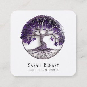 Amethyst Tree of Life Quadratische Visitenkarte