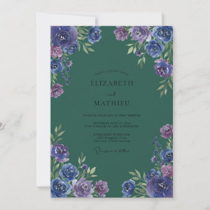 Amethyst Türkis Ranunculus Gedämpfte Eukalyptus Ho Einladung