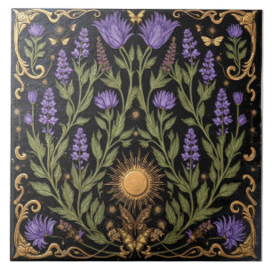 Amethyst und Gold Solstice Fliese