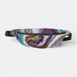Amethyst und Türkis Abstrakt Bauchtasche