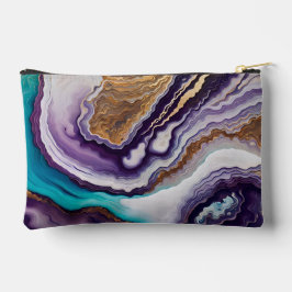 Amethyst und Türkis Abstrakt Zubehörtasche