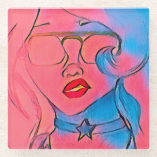 Amethyst Vibes Glass Untersetzer