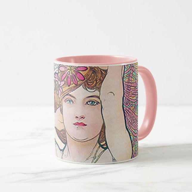 Amethyst (Vier Juwelen), Alphonse Mucha Tasse (VorderseiteRechts)