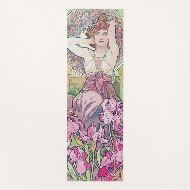 Amethyst (Vier Juwelen), Alphonse Mucha Yogamatte (Vorderseite)