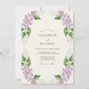 Amethyst-Violette-Eukalyptus-Hochzeit Einladung