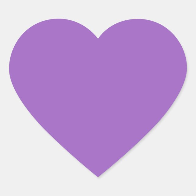 Amethyst (Vollfarbe) Herz-Aufkleber (Vorderseite)