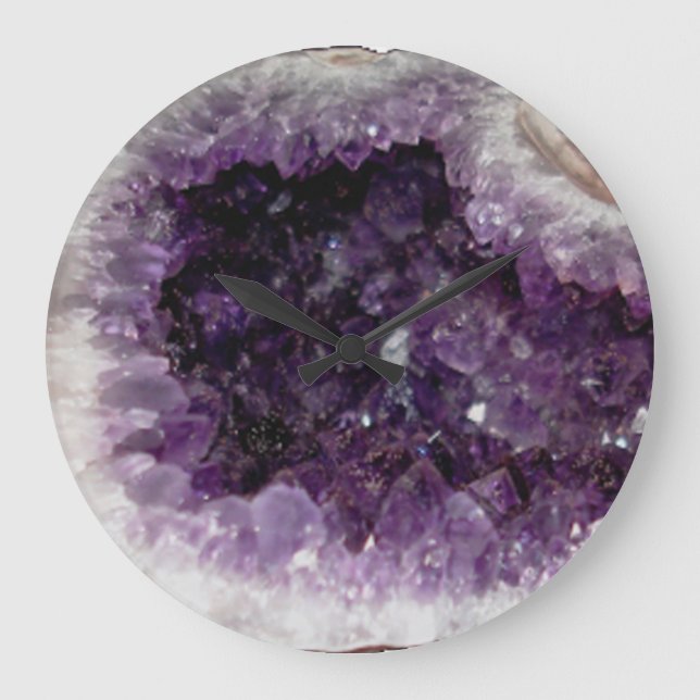AMETHYST-Wandleuchte| m3galleryStudio Große Wanduhr (Vorderseite)