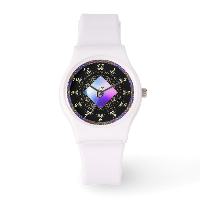 Amethyst Wedding Anniversary Watch Armbanduhr (Vorderseite)