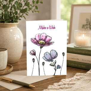 Amethyst Wiesen Geburtstag Karte