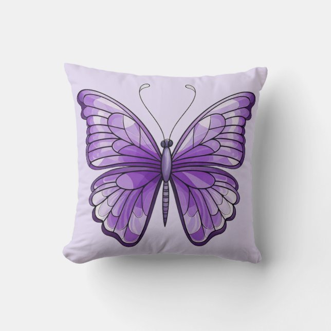 Amethyst Wings Throw Kissen (Vorderseite)