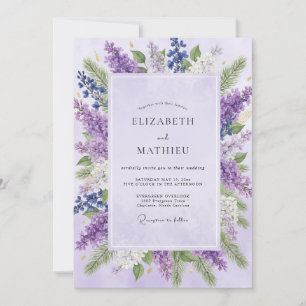 Amethyst-Wisteria-Hochzeit Einladung