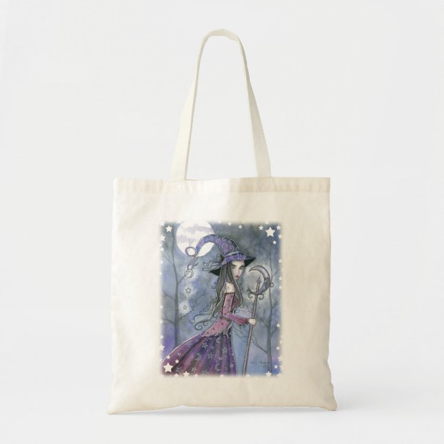 Amethyst Witch Fantasy Halloween Art Tragetasche (Vorne)