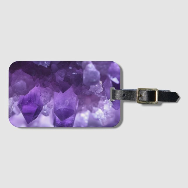 Amethystkristalle Gepäckanhänger (Vorderseite (Horizontal))