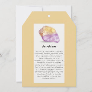 Ametrine Crystal Meaning Juwelier Display Business Feiertagskarte