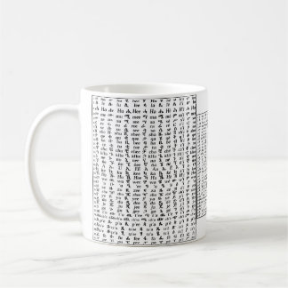 Amharianisches Alphabet-Poster-Tasse Kaffeetasse