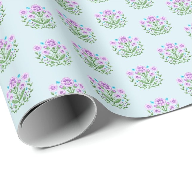 Amherst Druck auf Hell-Türkis Geschenkpapier (Rolleneckpunkt)