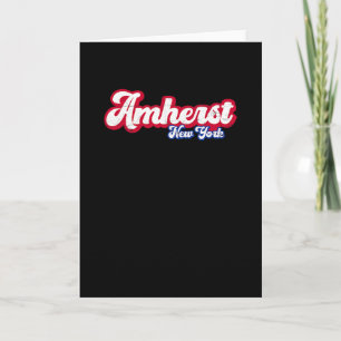Amherst New York Ny Retro Schrift 716 Western New Karte