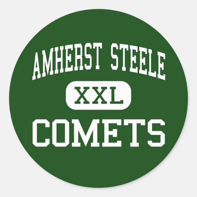 Amherst Steele - Kometen - Hoch - Amherst Ohio Runder Aufkleber (Vorderseite)