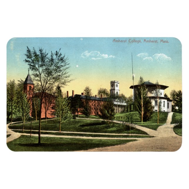 Amherst Uni MA Vintag 1912 Postkarte Magnet (Horizontal)