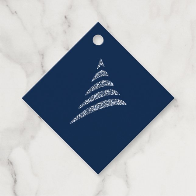 Amiable monochrome künstlerische Weihnachtsbaum Geschenkanhänger (Vorderseite)