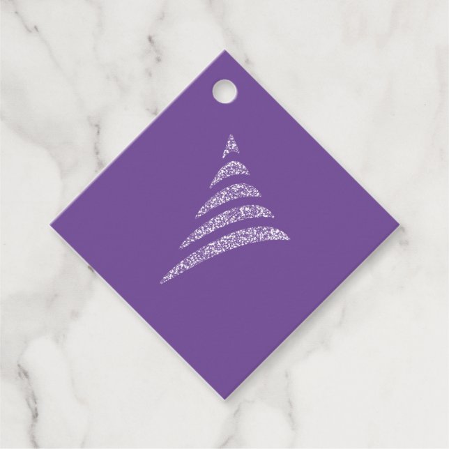 Amiable monochrome künstlerische Weihnachtsbaum Geschenkanhänger (Vorderseite)