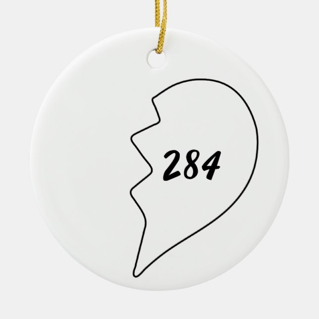 Amicable number (220 284) Keramik Ornament (Vorne)