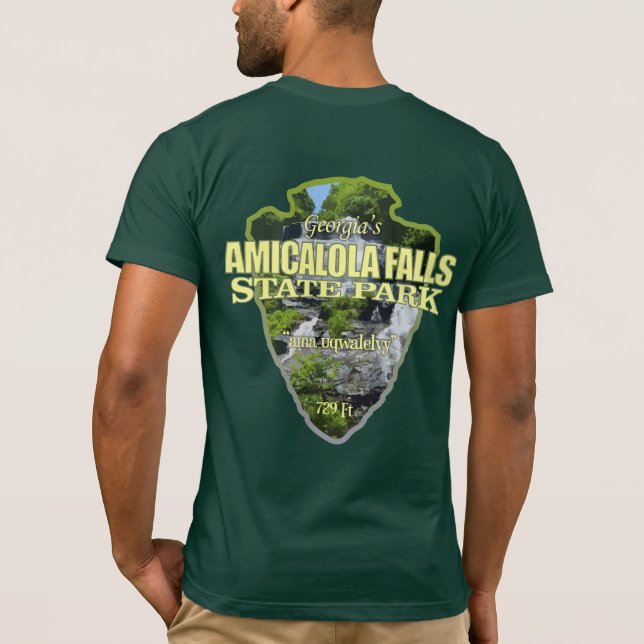 Amicalola Falls (Pfeilspitzen) T-Shirt (Rückseite)