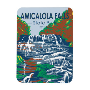 Amicalola Falls Staat Park Georgia Vintag Magnet