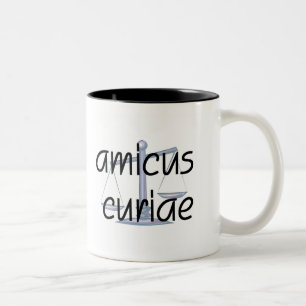 Amicus Curiae. Rechtsanwalt-Tasse mit Zweifarbige Tasse