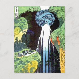 Amida Wasserfall auf der Kisokaido Road, Hokusai Postkarte