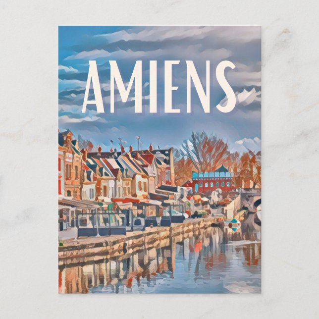 Amiens Foto Vintage Postkarte (Vorderseite)