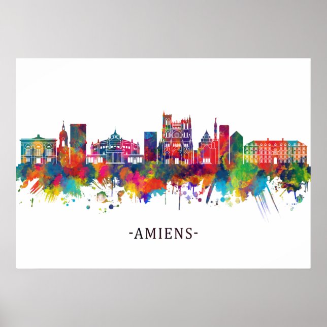 Amiens France Skyline Poster (Vorne)