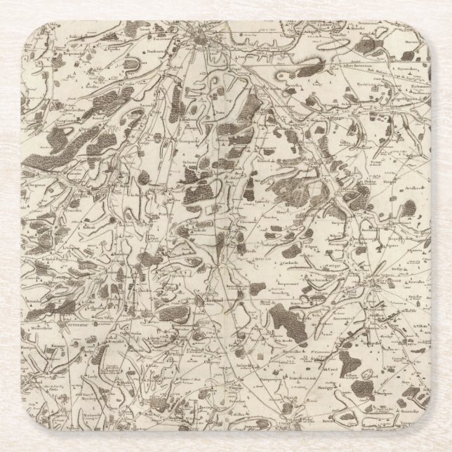 Amiens Rechteckiger Pappuntersetzer (Vorderseite)