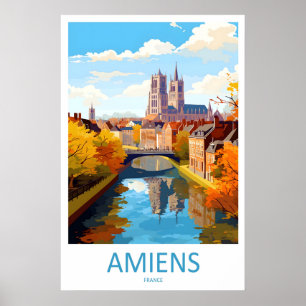 Amiens Ski Travel Nationalpark Poster Vintage