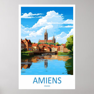 Amiens Vintage Reiseposter Ski Nationalpark Poster